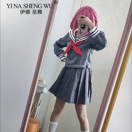 Cosplay JK Uniform Set Sekai Gray Color Suit Stage Feat Costume Japanese Korean Anime Cos Sailor Uniform Girls School Clothing