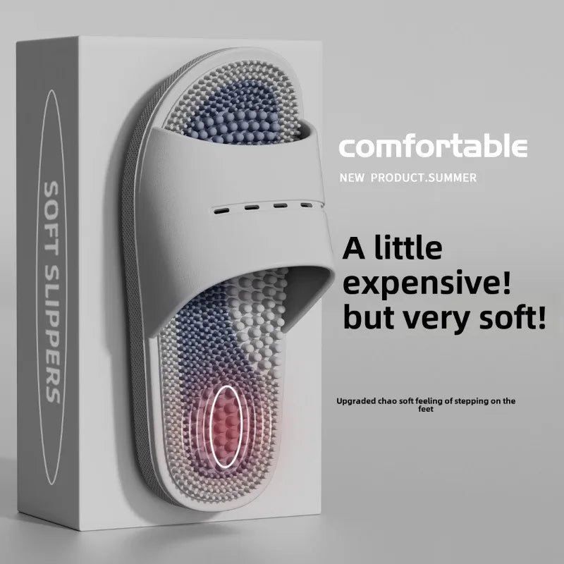 Massage Slippers Men's Summer Indoor Home Bathroom Bath Sole Acupoints Foot Therapy Non-slip Sandals Men's Men Slippers Shoes