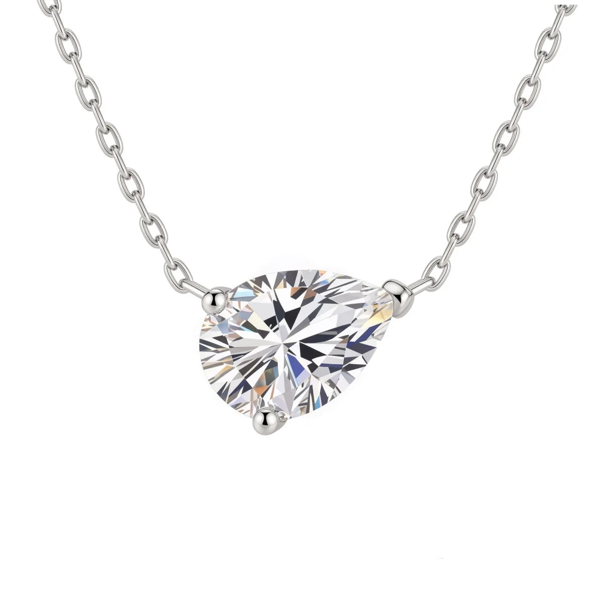 GXTRS 1/2/3CT Pear Cut Moissanite Pendant Necklace For Women S925 Silver Waterdrop Lab Diamond Neck Chain Fine Jewelry Certified
