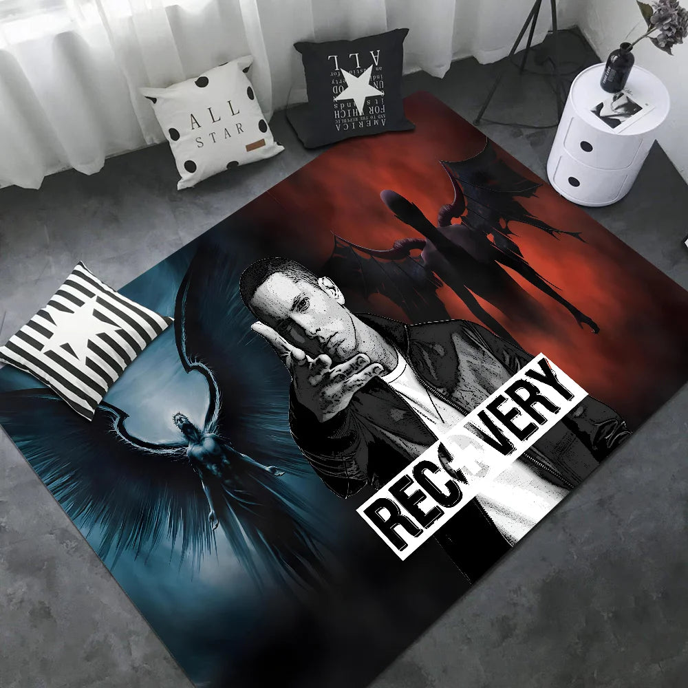Rapper Eminem Door Mat Washable Non-Slip Living Room Sofa Chairs Area Mat Kitchen Bedside Area Rugs
