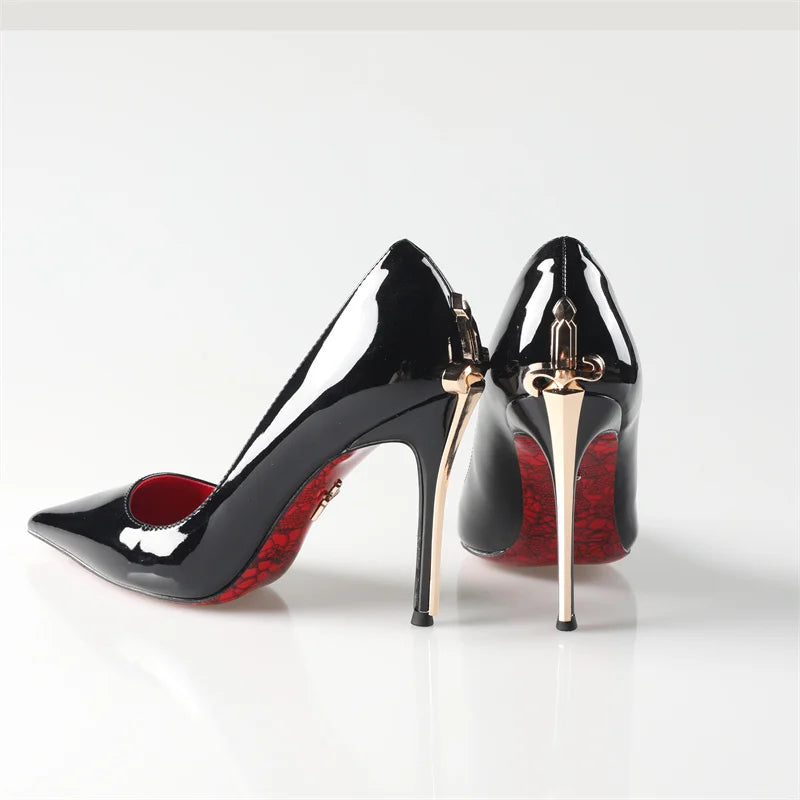 Alionly 2026 New 8CM Thin High Heels Pumps Women Pointed Toe Slip On Shoes Elegant Prom Wedding Stripper Ladies Sandals