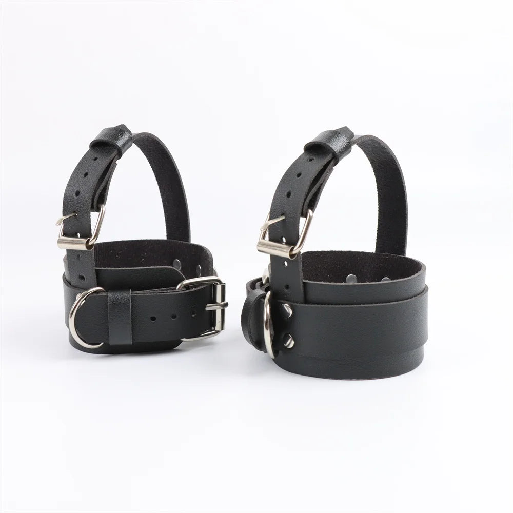Ankle Belt Black Ankle Safety Belt Chain and Buckle Y2K Punk Style Women's Fashion Accessories Belt