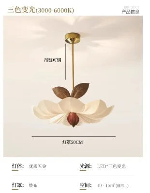 French Ceiling Lamp American Retro Bedroom Chandelier Lights Study Room Master Bedroom Lamp Suspension Luminaire