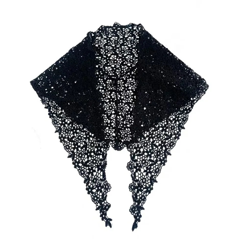 Floral Lace Knitted Crochet Hollow Shawl Sun Protection UV Protection Summer Neck Wrap Evening Prom Cape Clothes Accessories