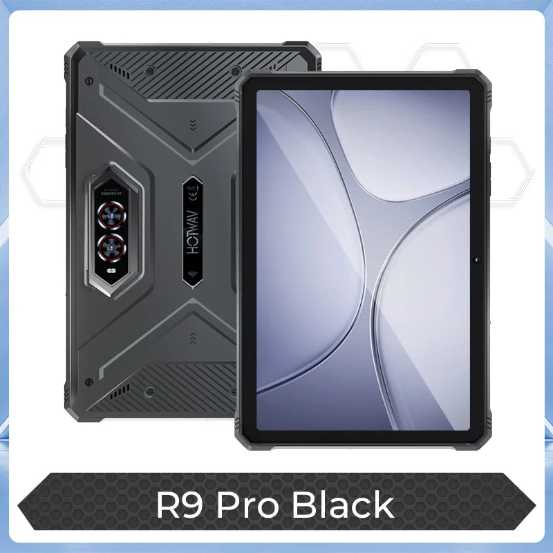 HOTWAV R9 Pro Global Dual 4G Rugged Tablet 11'' FHD+ 2K Large Display 20080mAh Massive Battery 20W Fast Charging Pad Android 14 6GB RAM 256GB ROM/2TB Expansion 64MP+16MP Camera Global 4G Tablet PC With Super Camping Light
