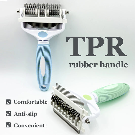 Pet Deshedding Brush 3 in 1 Cat Dog Hair Remover Puppy Kitten Comb with Stainless Steel Teeth Dogs Grooming Shedding Supplies