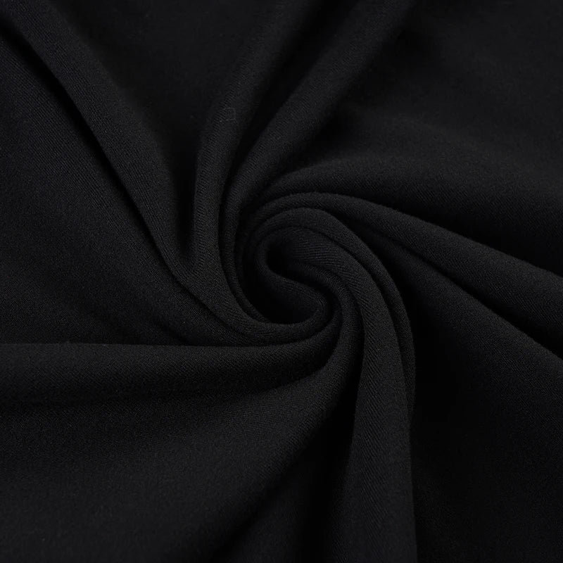 SUCHCUTE Black Sexy Backless Halter Dress Women Sleeveless Low-Neck Party Club Dress Aesthetic 90s Clubwear Clothing Chic Outfit