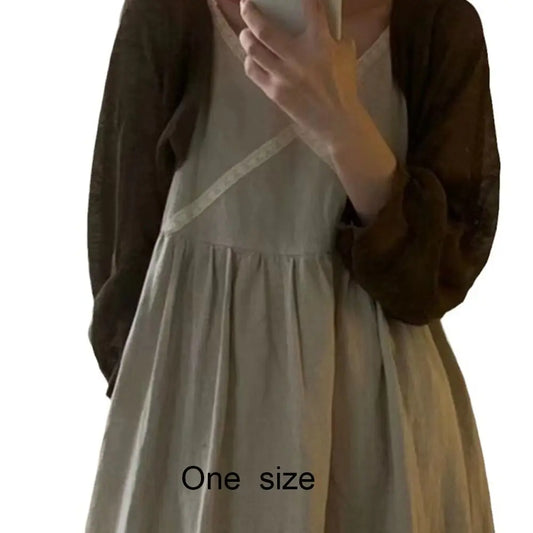 Thin Sunscreen Cardigan Ruffle Design Sunscreen Clothing Sun Protected Polyester Long Sleeve Short Coat Casual Summer