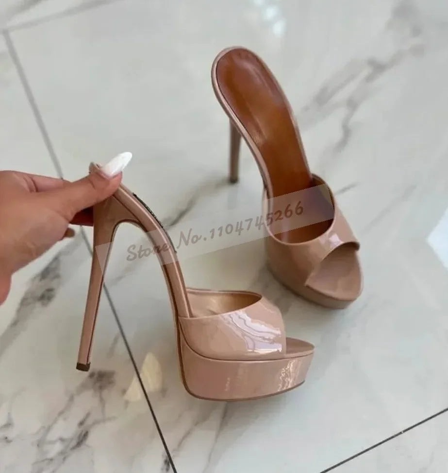 Wooden Stripe Pattern Stiletto Heel Ankle Boots Brown Suede Denim Platform Short Booties Elegant Fall Winter Outside Dress Shoes