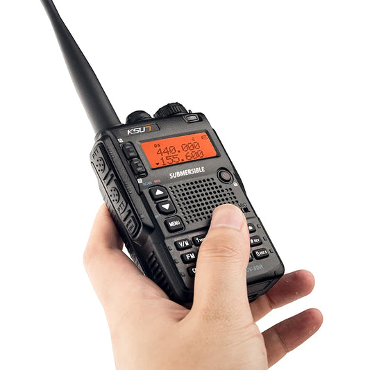 10W Walkie-Talkies UV-8DR 136-174/240-260/400-520MHz Triple Band Two Way Ham Radio Similar to Yaesu VX-8DR