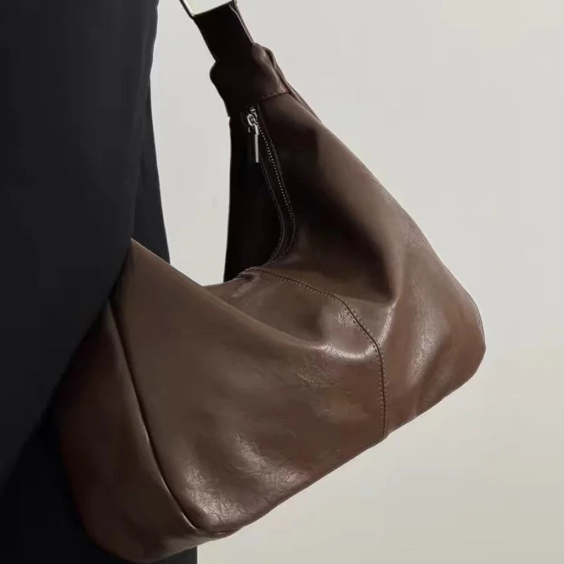 Fashion Soft PU Leather Tote Bags for Women Trend Female Simple Large High Capacity Shoulder Women Handbags Messenger Bags