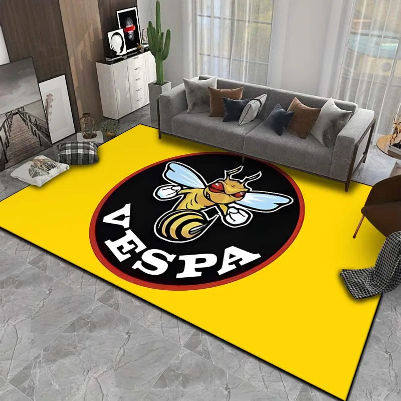 15 Sizes Motorcycle V-Vespa Pattern Rug Bedroom Living Room Bathroom Mat Creative Door Mat Area Rug Carpets for Living Room Home