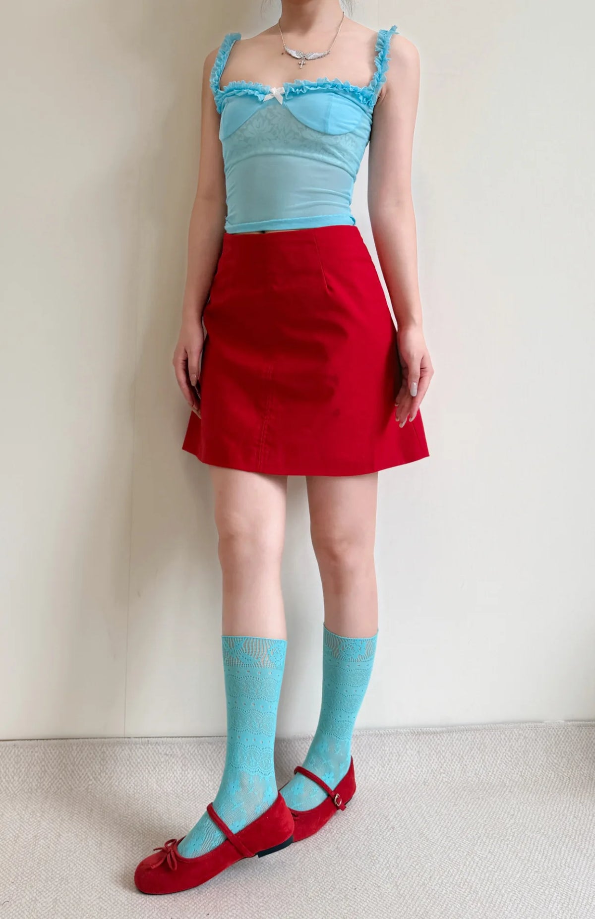 Summer Y2K Dopamine Colorful Lace Fishnet Socks Lacy Sexy Sweet Hot Girl Calf Socks Skirts Shorts Daily Over The Knee Stockings