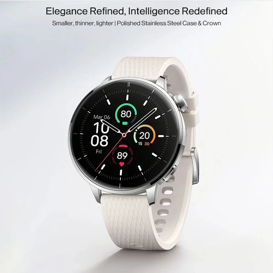 Global Version OnePlus Watch 3 43mm Smart Watch 1.32inches AMOLED Up to 60h Battery Life Wear OS by Google GPS NFC