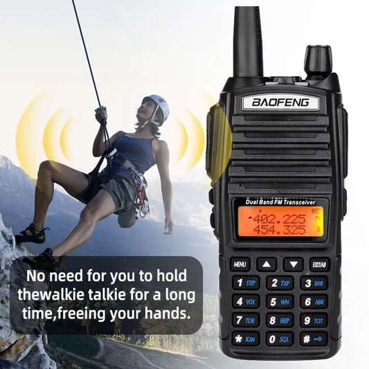 Baofeng UV-82 Walkie-Talkie 5W/8W FM Dual Standby Long Battery Life Outdoor Self-Driving Civil Hand-Held Walkie-Talkie