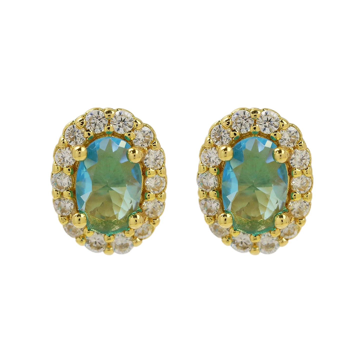 Colorful 12 Month Birthstone Rhinestone Stud Earrings For Women Crystal Ladies Fashion Weddings Banquet Jewelry Accessories