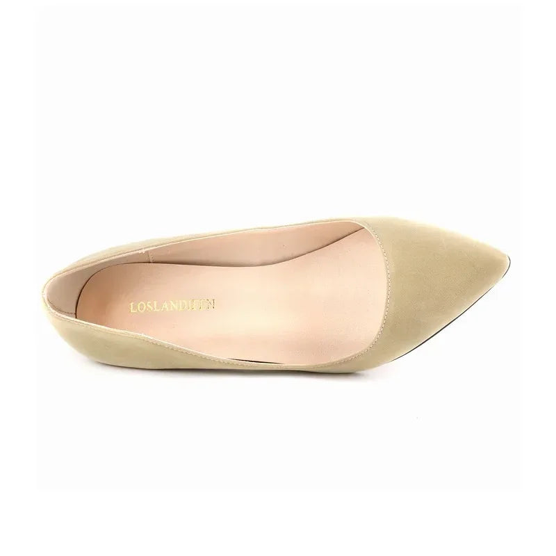 Spring and Autumn 2026 Women Pumps 5cm High Heels Solid Color Breathable Rubber Non Slip Sole Latex Insole Work Wedding Shoes