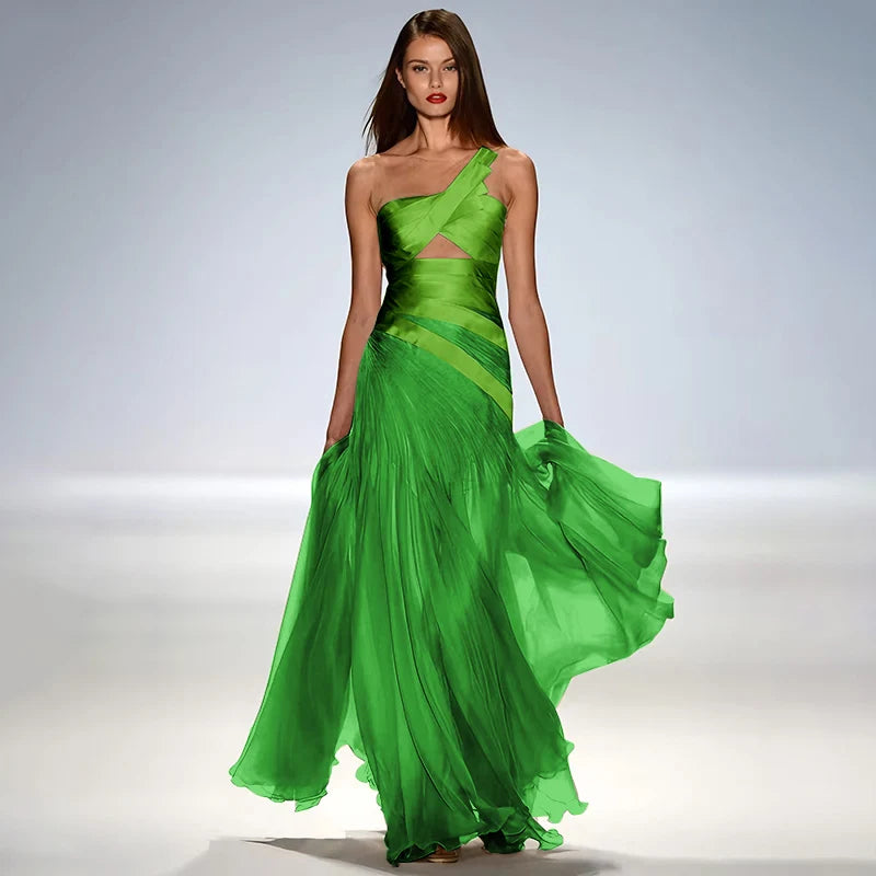 Gorgeous Strapless Sleeveless Elegant Women Prom Gown Floor Length A Line Tullle Backless Evening Dress