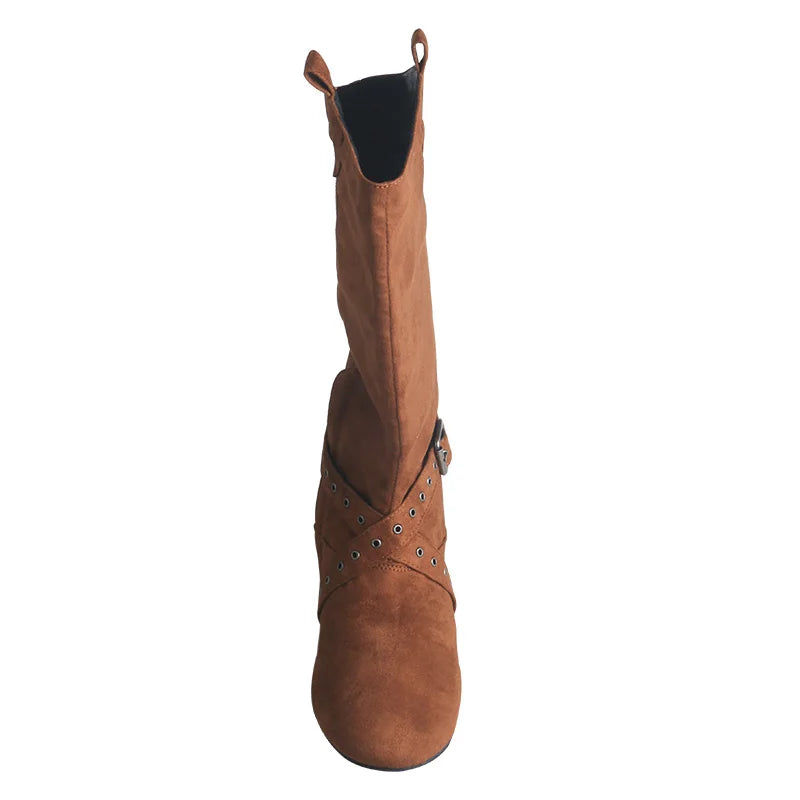 Customized Heel Practice Boots Half Boots Line Dance Boots Soft Suede Bottom Ballroom Party Dance Shoes Black Boots Dancing