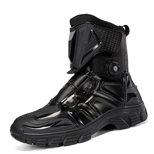 New Men's Motorcycle Boots Outdoor Waterproof TPU Protective Men Motorcycle Shoes Anti-slip Biker Motocross Riding Boot 1133