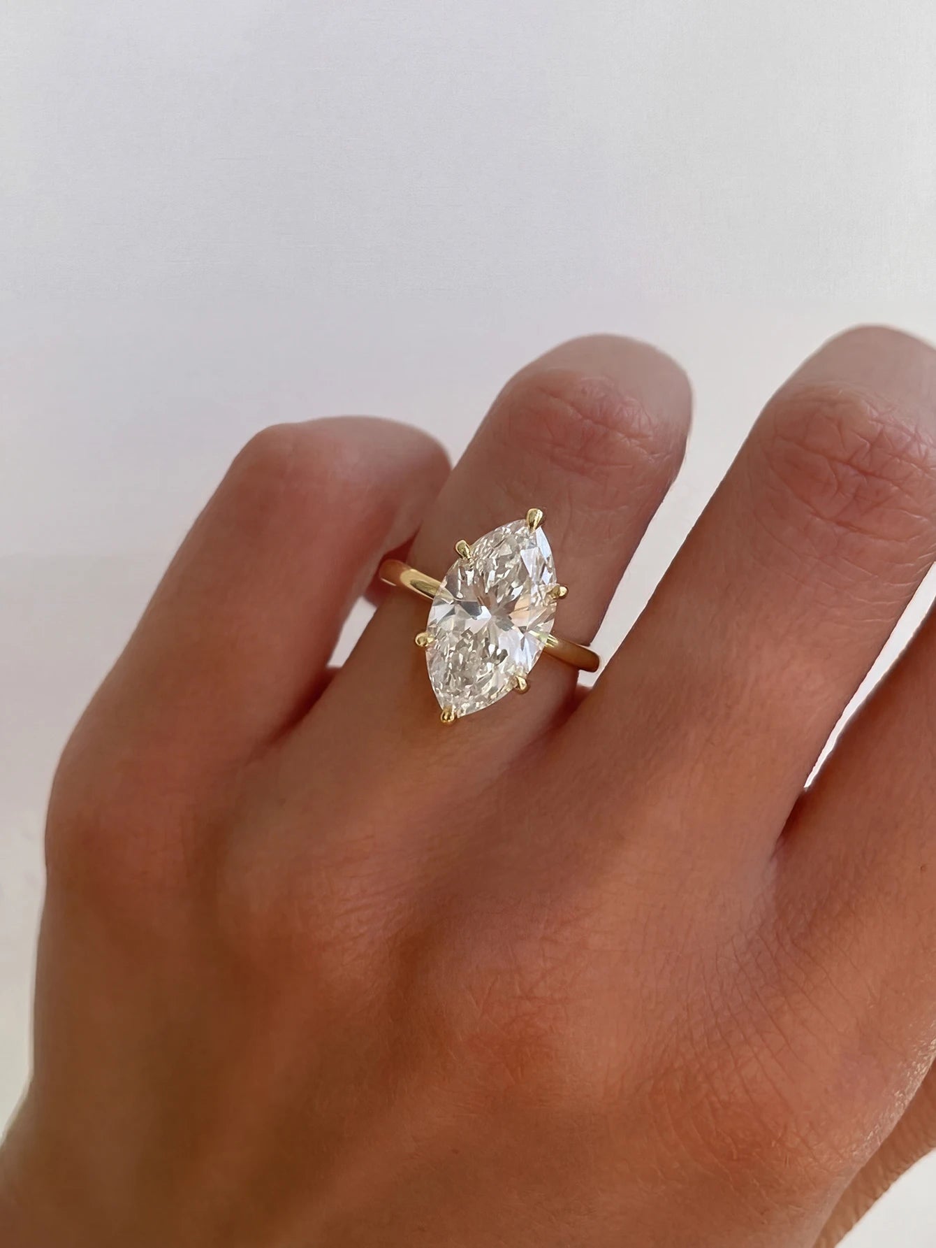 Moonla 925 Sterling Silver Classic 1-3 Carats Marquise Zircon Ring For Women Engagement Party Luxury High Quality Fine Jewelry