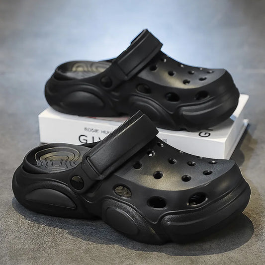 2026Summer Men's Slippers Outdoor Sandals Beach Comfortable EVA Soft Slides Clogs Casual Garden Shoes Men Indoor Home Slippers