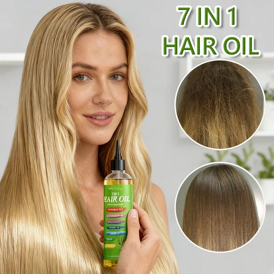 7-IN-1 Hair Oil Rosemary Hair Oil Strengthening Thick Hair Oil Batana Castor Nourishing Moisturizing Smoothing Anti Hair Loss