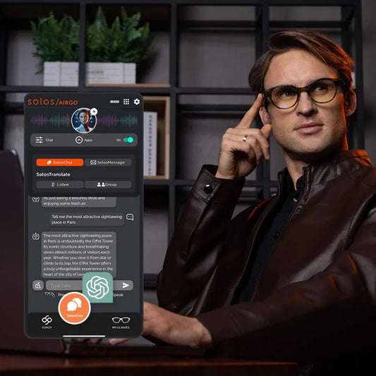 smart glasses real-time translation directional black technology fashion glasses