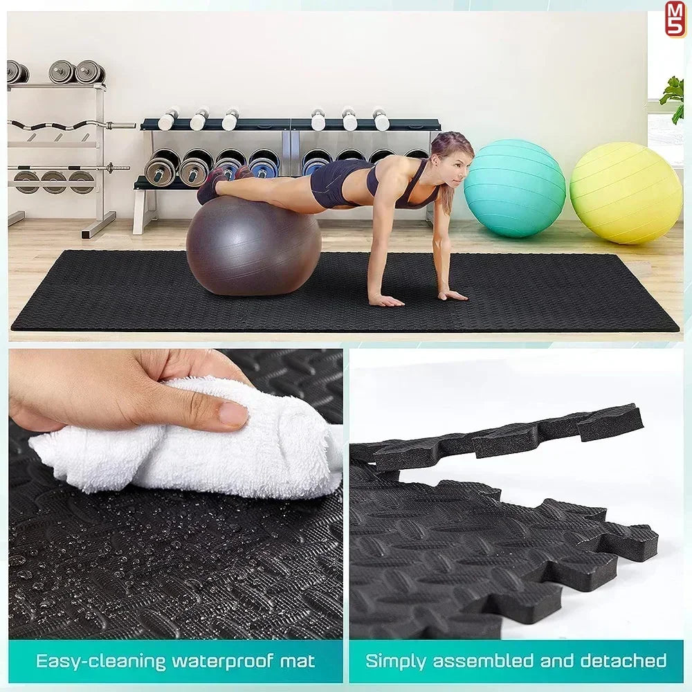 1-20PCS Soft Foam Interlocking Carpet Tiles - Non-Slip Puzzle Floor Mats Ideal for Home Gym and Baby Playroom Rugs for Bedroom