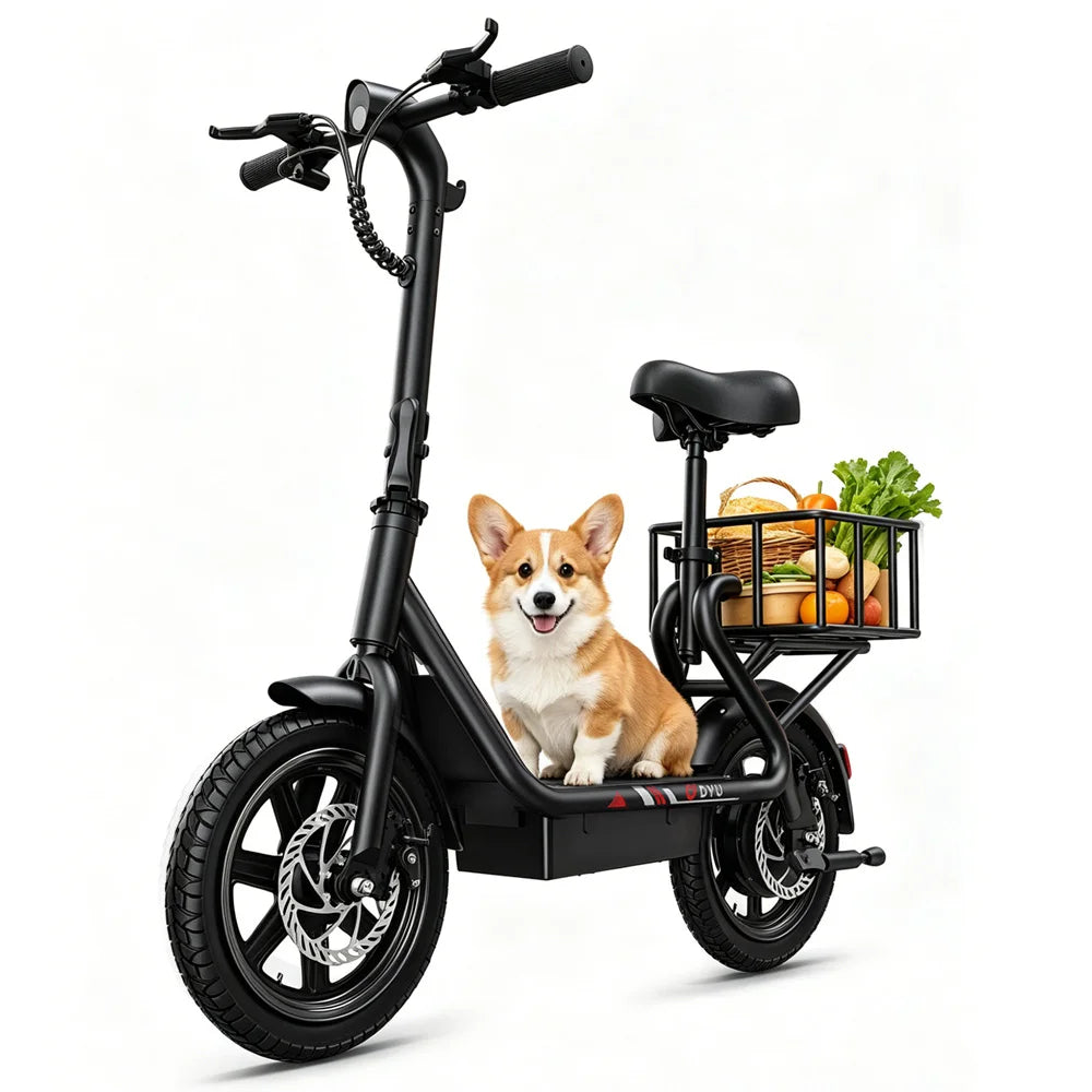 DYU C4 Folding Electric Scooter 14 inch Mini E-Bike 500W Peak 20MPH 36V 7.8AH Battery Compact City Commuter E-Scooter Style