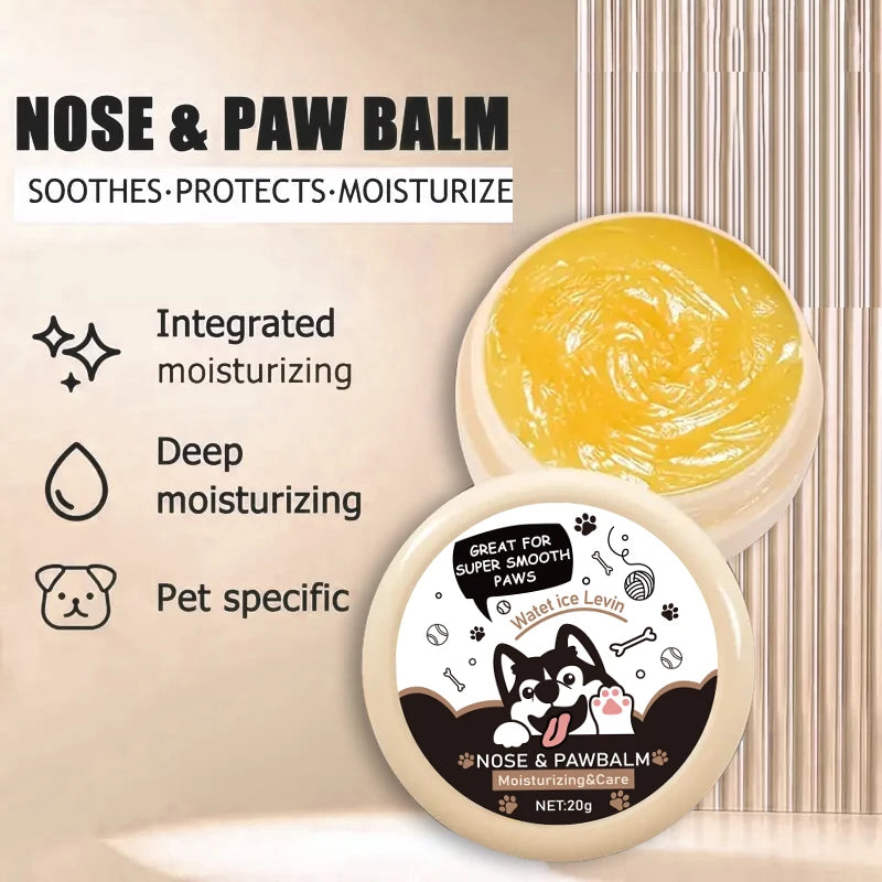 20g Dog Nose and Paw Balm Dog Paw Cream Cats Dogs Paw Protector Cream Pet Feet Moisturizer Pet Crack Feet Repair Pet Accessories