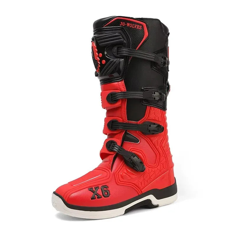 Motorcycle Boot Men Women Riding Mid-Calf Ankle Protective Shoes Motorbike Equipment Racing Rally Long Botas Motorcycle Boots