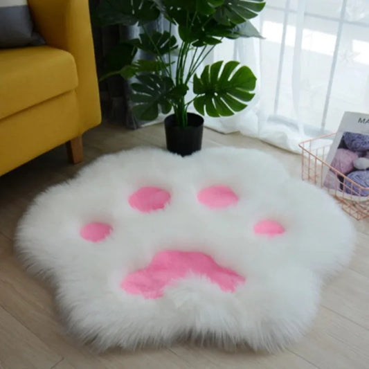 Lovely Cat Paw Pattern Soft Plush Carpet Home Rugs and Carpets for Home Living Room