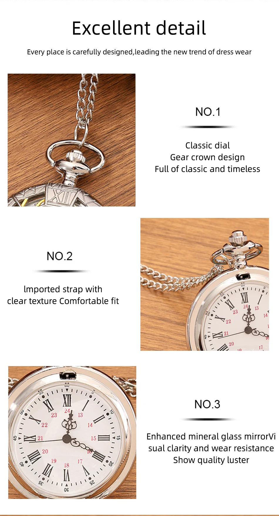 Fashion New Vintage Relief Carved And Hollowed Out Roman Flip Style Pocket Watch On Chain Pendant Clock Chain Mens Women