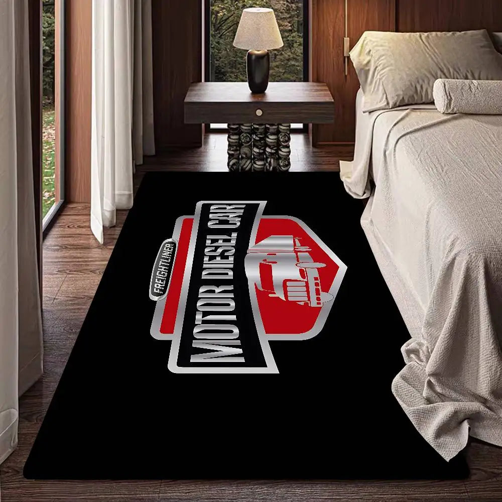 F-FreightlinerS Hallway Carpet Non-Slip Laundry Room Mat Laundry Decor Balcony Child Living Room Bedside Area Rugs