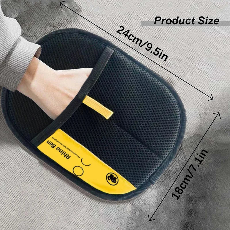 Pet Hair Removal Glove Upgraded Electrostatic Grooming Glove for Cat Dog Reusable Static Fur Remover Glove for Furniture Ca