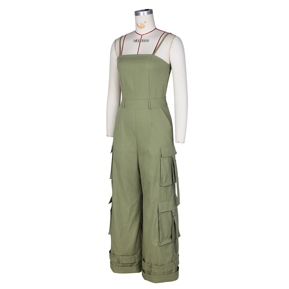 Jumpsuits Women One Piece Cargo Pant Wide Leg Long Pants Loose Casual Sling Sleeveless Overalls Y2k Strapless Solid Rompers