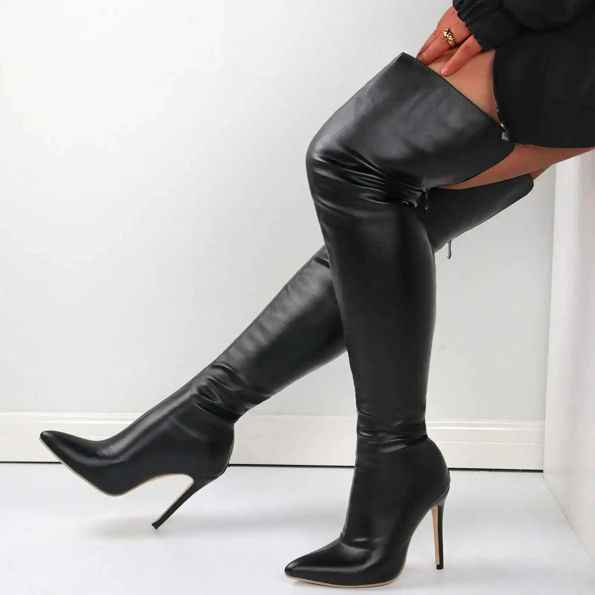 Big Size 40-46 Women's Boots High Heel 11cm Over Knee Boots Back Zipper Fashion Personality Boots 2026