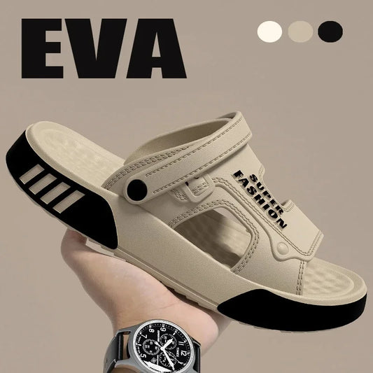 Men Summer EVA Platform Slide Slippers Soft Sole Indoor Outdoor Beach Walking Flip Flops Sandals