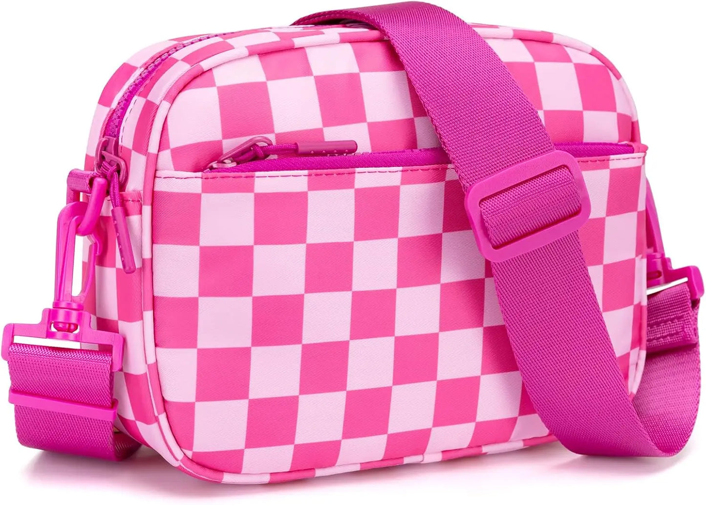 Small Checkered Crossbody Bag for Women Cute Purses Trendy Shoulder Handbags Wide Strap Anti theft Travel Purses Handbag Shoulder Bag, Cute Cross Body Wallet