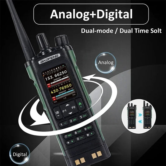 BAOFENG DM-32UV Individual Group Call DMR Digital Radio Type-C Charging Noise Reduction Transceiver For Event Coordination Logis