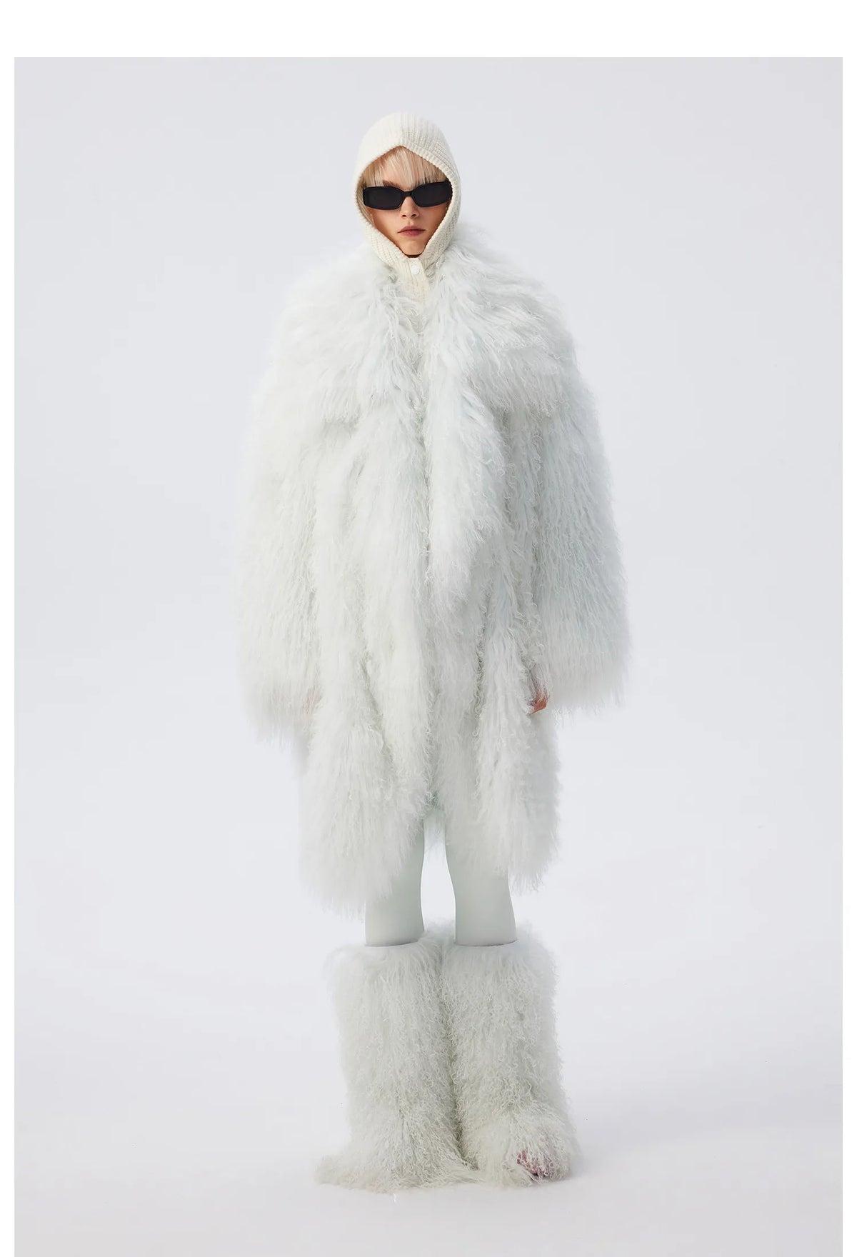 Lautaro Autumn Winter Long Oversized White Thick Warm Soft Faux Fur Coat Women Loose Stylish Luxury Fluffy Overcoat Streetwear
