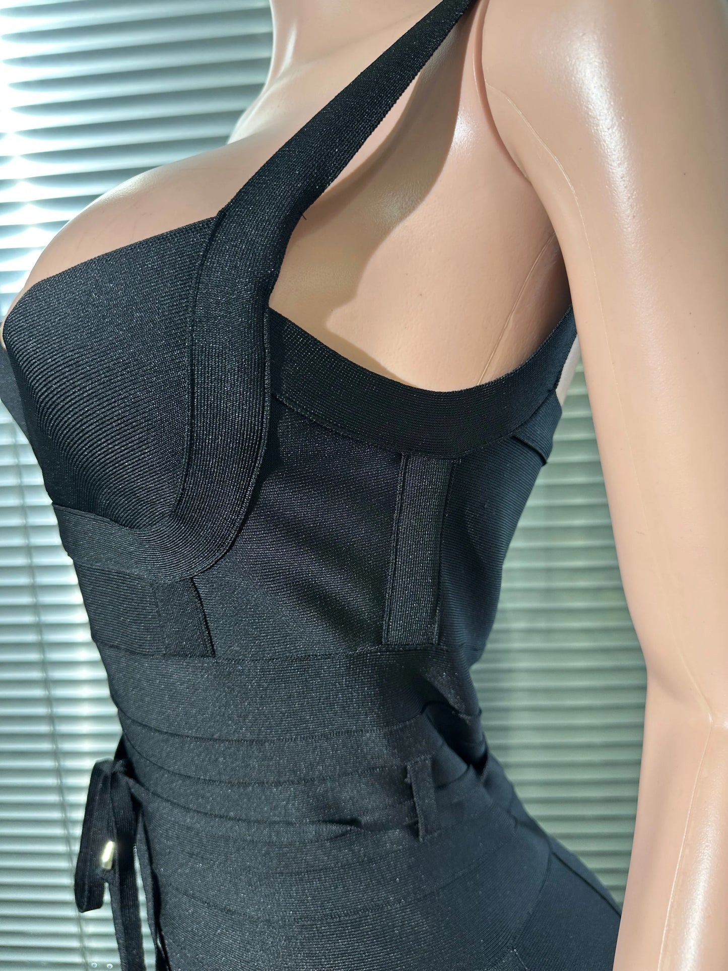 Black Sleeveless V-Neck Bodycon Bandage Jumpsuit Women Celebrate Birtyday Fancy Club Party Cocktail Outfit Evenin Party Gown