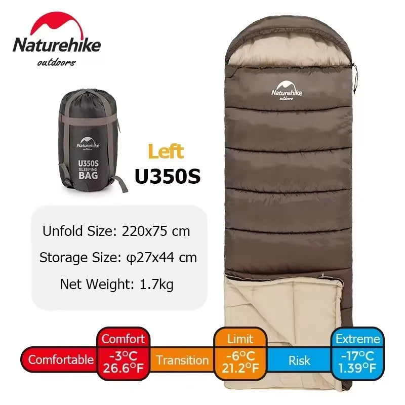 Naturehike Sleeping Bag Ultralight Winter Sleeping Bag Lightweight Waterproof Sleeping Bag Outdoor Camping Sleeping Bag