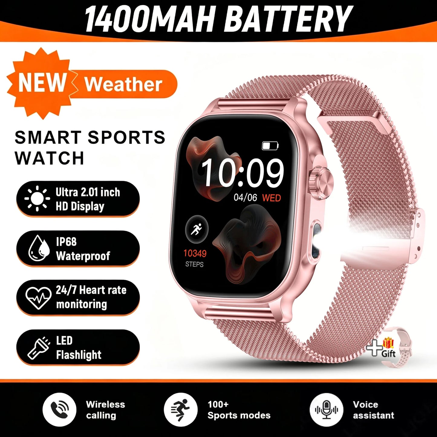 2026 New Bip 6 Smartwatch men Sports IP68 Waterproof Built-in 24H Heart Rate BT Call Ladies Fashion Smartwatch For Android IOS