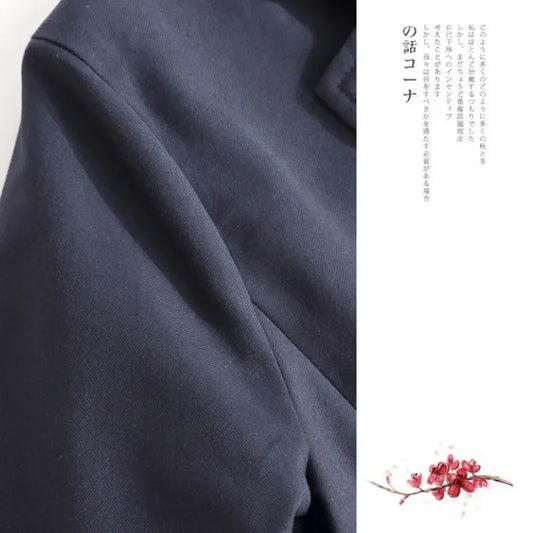 University School Girl Blazer Winter School Uniform Navy Coat Japanese High School Uniforms Suit Girl Students Jacket Seifuku