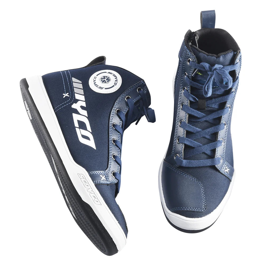 Scoyco Motorcycle Shoes Anti-Skip Breathable Shockproof Touring Casual High Ankle Autumn Summer Leisure Racing Riding Moto Boots