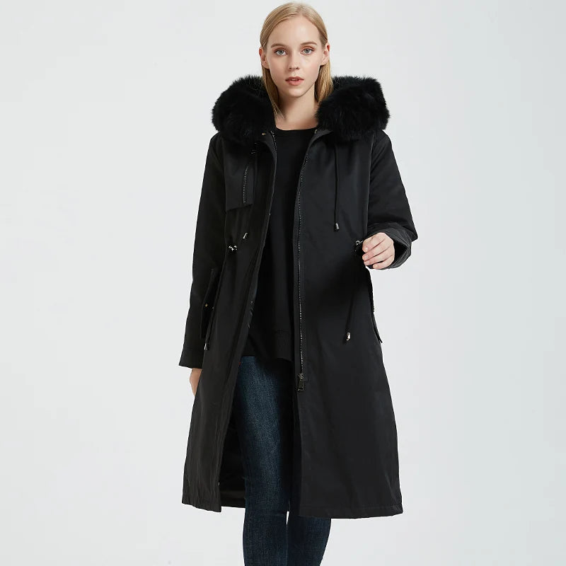 2026 Clearance Sale Maomaokong Women's Luxury Down Jacket Coat Parkas Warm Vest Puffer Coats Female Winter Coats