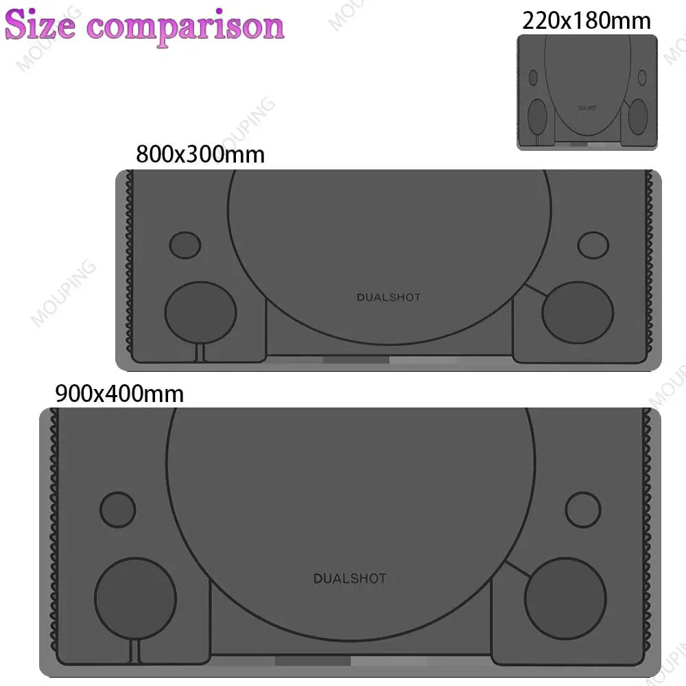 Xxl Mouse Pad Dualshot 2 Black Deskmat Playmat Laptop Anime Gaming Keyboard Rubber Pad on The Table Mouse Mat Pc Carpet