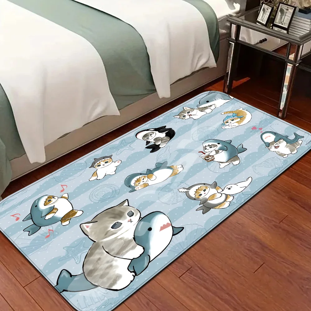 Funny Cat M-Mofusand Floor Mat Bathroom Mat Kids Room Bedroom Decoration Anti-Slip Doormat Living Room Bedside Area Rugs